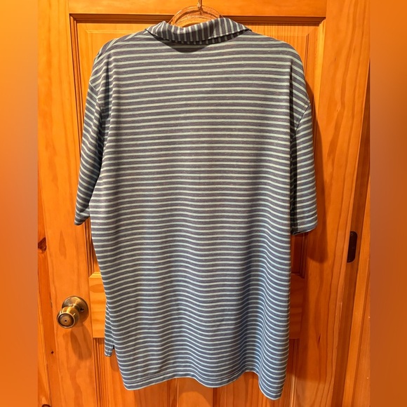 Peter Millar Jefferson Landing Summer Comfort Gray Striped Polo Shirt men’s - Picture 2 of 10